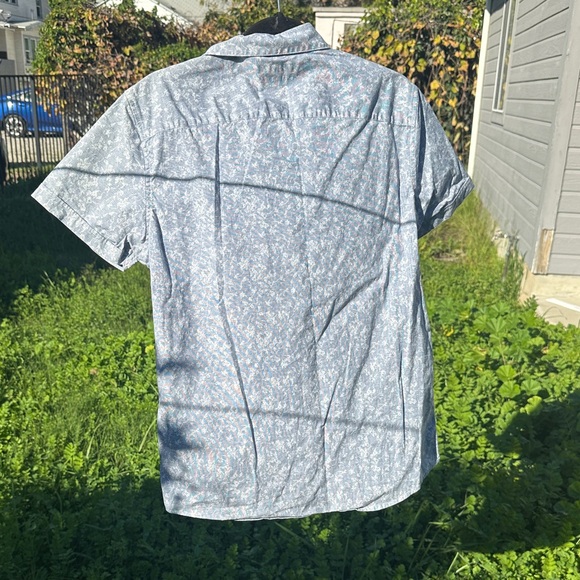 Marc Anthony Light Blue Floral Button Down Shirt Slim Fit Luxe - Picture 4 of 4